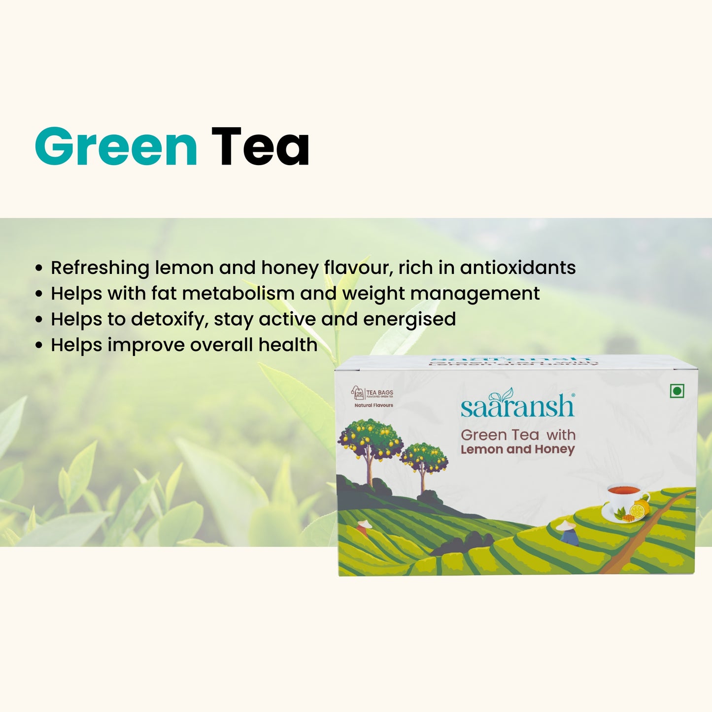 Saaransh Green Tea with Lemon & Honey