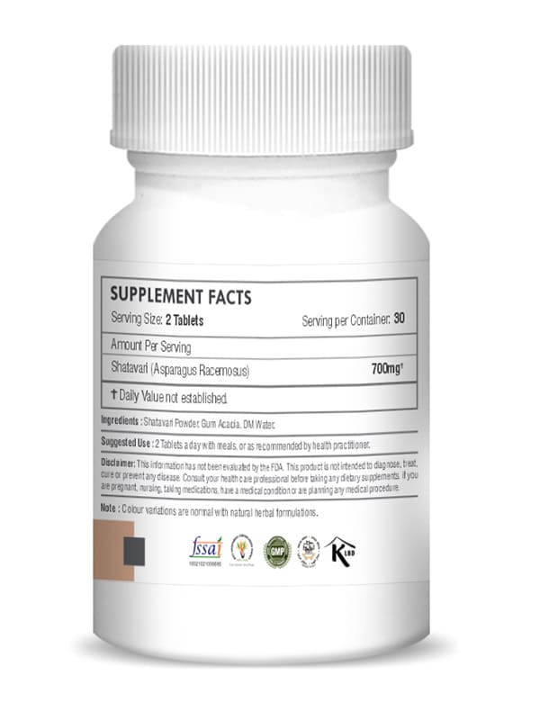 Shatavari Tablet - 350mg , 60 Count