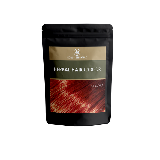 KORUS ESSENTIAL Korus Essential Herbal Hair Color (Chestnut) - 100g | with Henna, Amla, Aritha, etc.