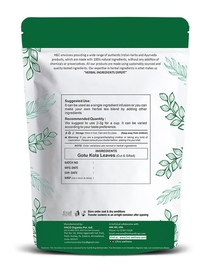 H&C Gotu Kola Cut & Sifted | Herbal Tea Ingredient