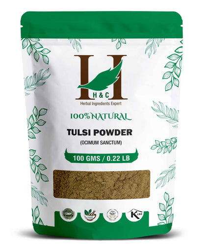 H&C Natural Tulsi Powder 100gm - Immunity & Stress Relief