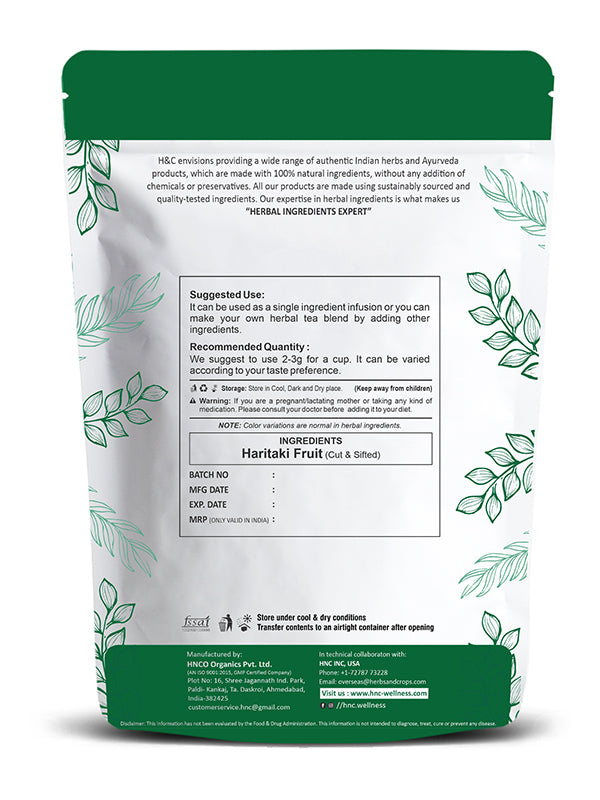 Haritaki Cut & Sifted - 100 gm | Herbal Tea Ingredient