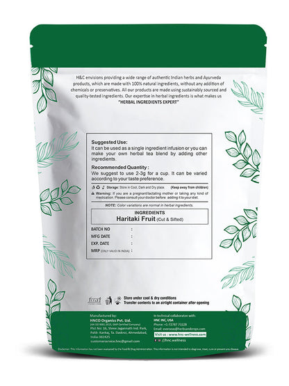 Haritaki Cut & Sifted - 100 gm | Herbal Tea Ingredient