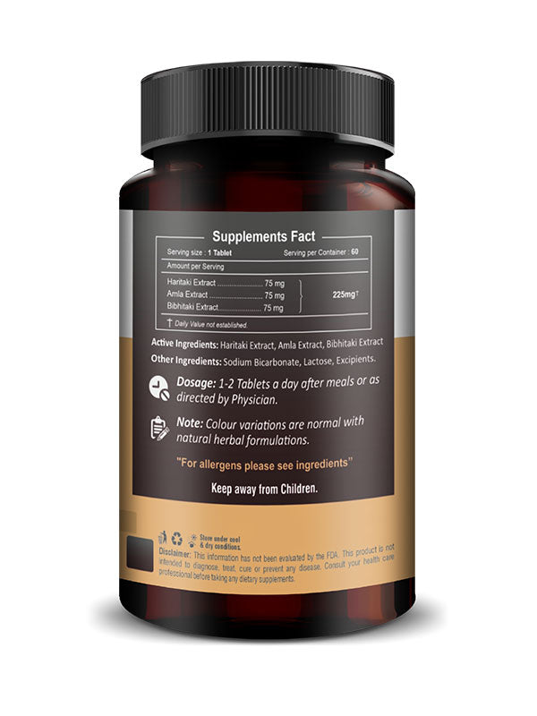 Triphala Extract Quick Dissolving Tablets - 60 count