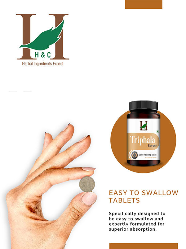 Triphala Extract Quick Dissolving Tablets - 60 count