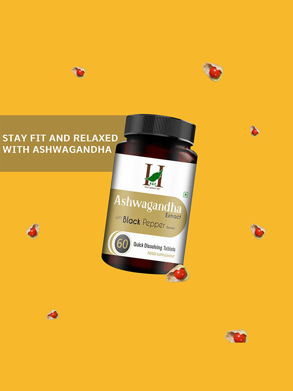 Ashwagandha Extract with Black Pepper Quick Dissolving Tablets - 60 count