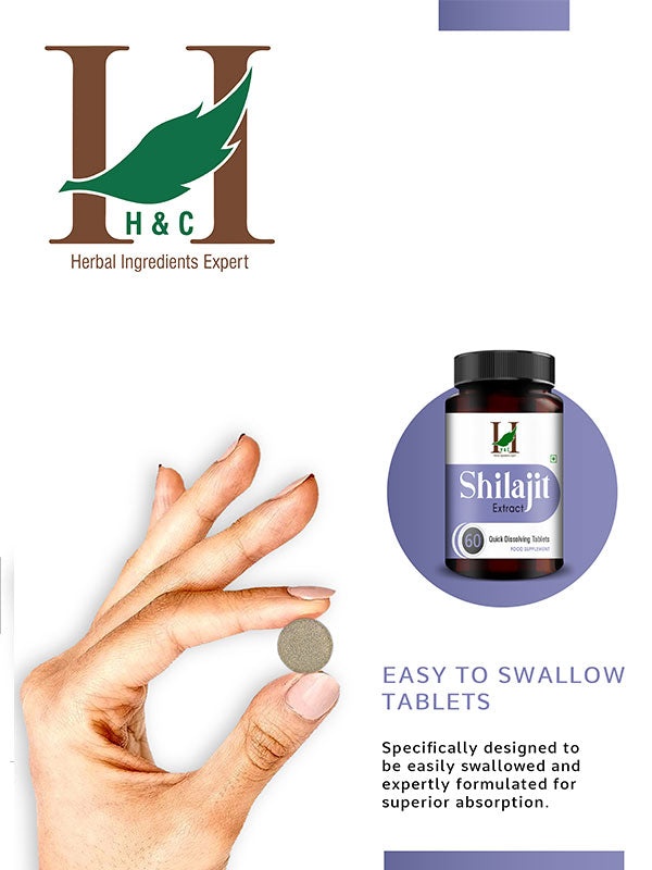 Shilajit Extract Quick Dissolving Tablets - 60 count